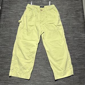 VTG Blue Dot Capri Pants Women's Size 6 Yellow Made in USA